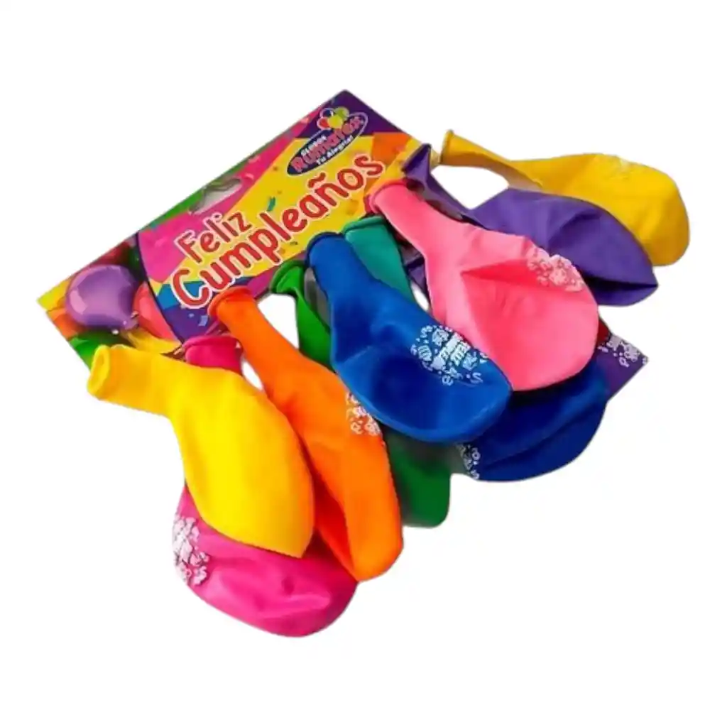 Bombas/globos R-12 *12 Fantasía Rumatex Feliz Cumpleaños