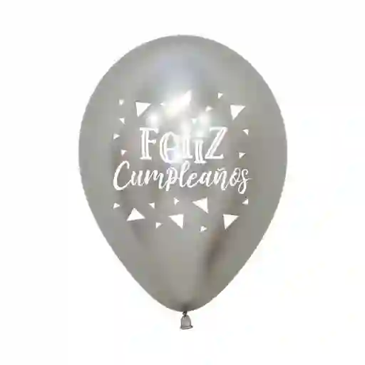 Globo R12 Color Plateado X12und