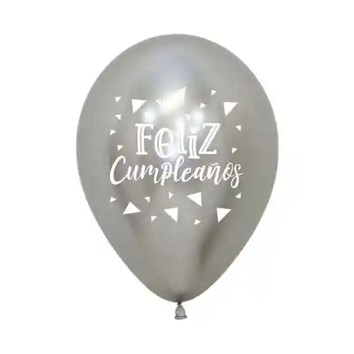 Globo R12 Color Plateado X12und