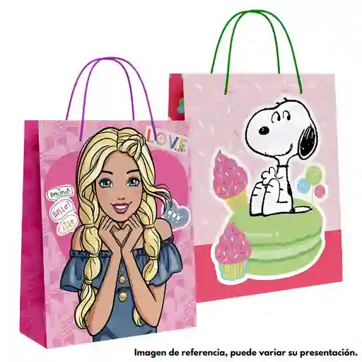 Bolsa De Regalo Primavera Personajes Niña Modelos Surtidos 23x18cm