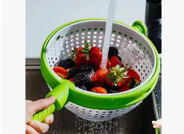 Colador Escurridor Giratorio Verduras Fruta 360