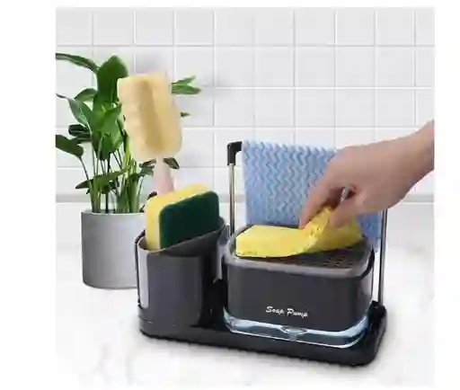 Dispensador De Jabon De Loza Para Cocina 4 En 1