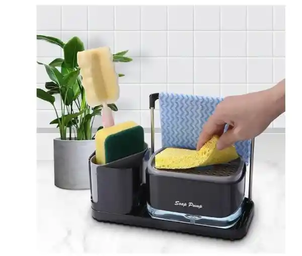 Dispensador De Jabon De Loza Para Cocina 4 En 1