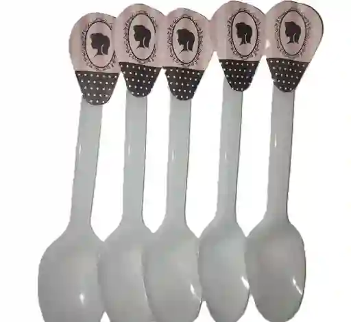Cucharas Desechables Paris Fiesta X20 Mujer Rosa