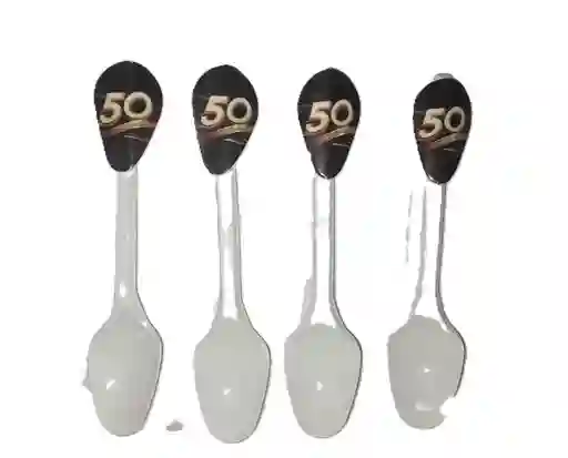 Cucharas Desechables Fiesta X20 50 Años