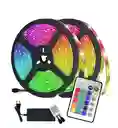 Cinta Led Tira Luces 2 Rollos Por 5mts Rgb Multicolor Incluye Un Control