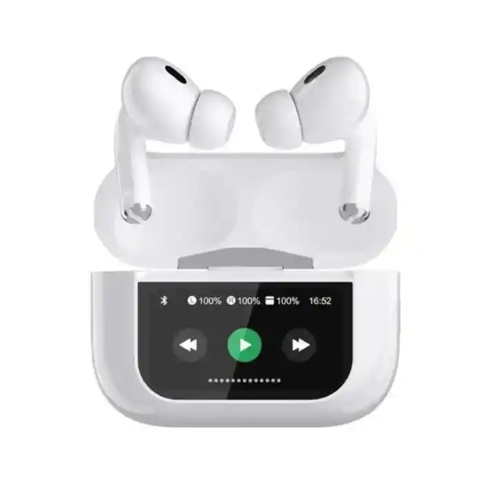 Audifonos Bluetooth Con Pantalla Tactil Modelo V10pro Anc/blanco