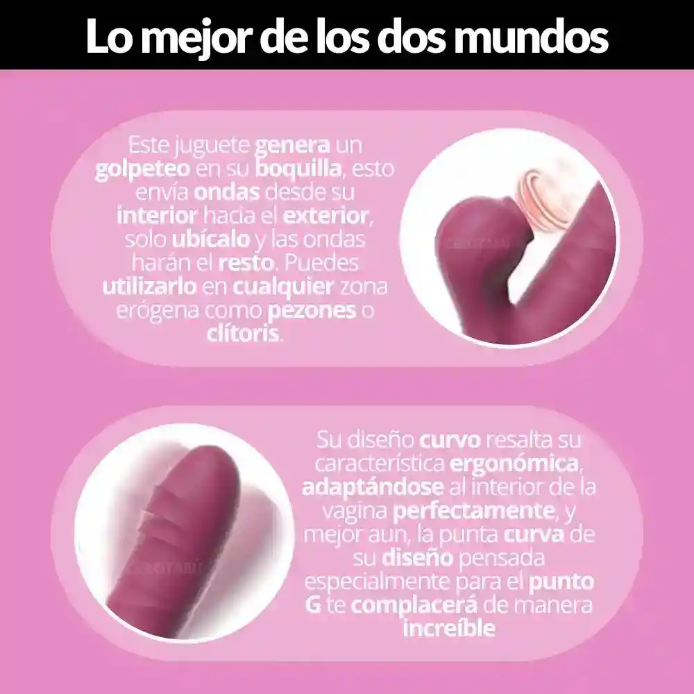 Vibrador Con Estimulación Clitorial Y Succionador
