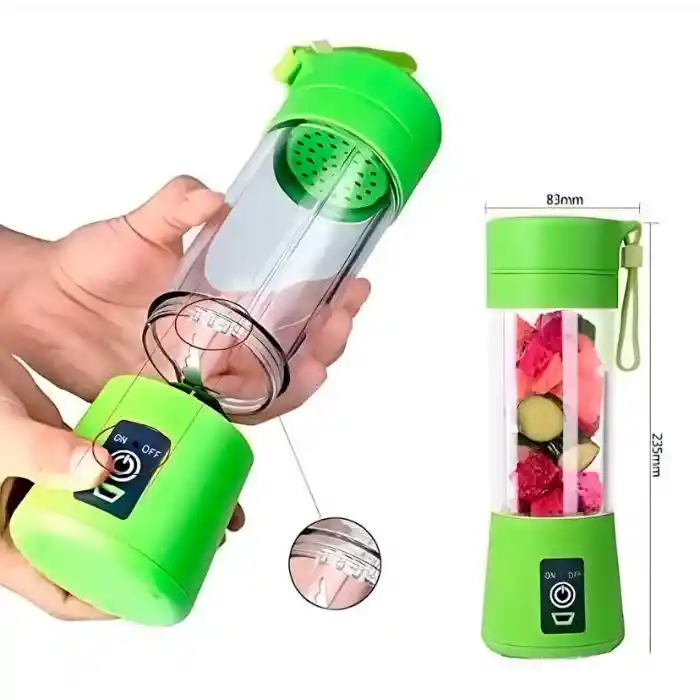 Mini Licuadora Portátil Recargable Usb 380ml – Smoothies, Batidos Y Jugos Al Instante