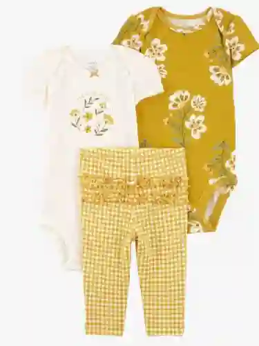 Conjunto 3 Piezas Bebe Carters Talla 9 Meses