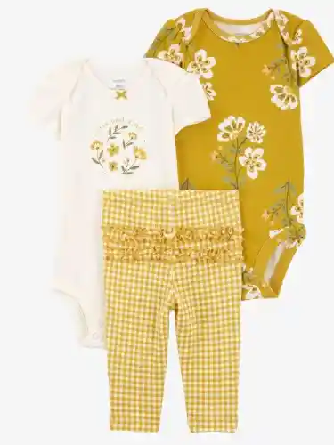 Conjunto 3 Piezas Bebe Carters Talla 9 Meses