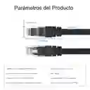 Cable De Red Ethernet Plano Cat6 Lan De 20m Negro