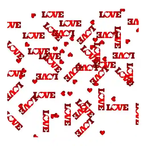 Confeti De Mesa Love Rojo