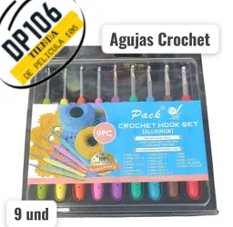 Agujas De Crochet X 9 Und