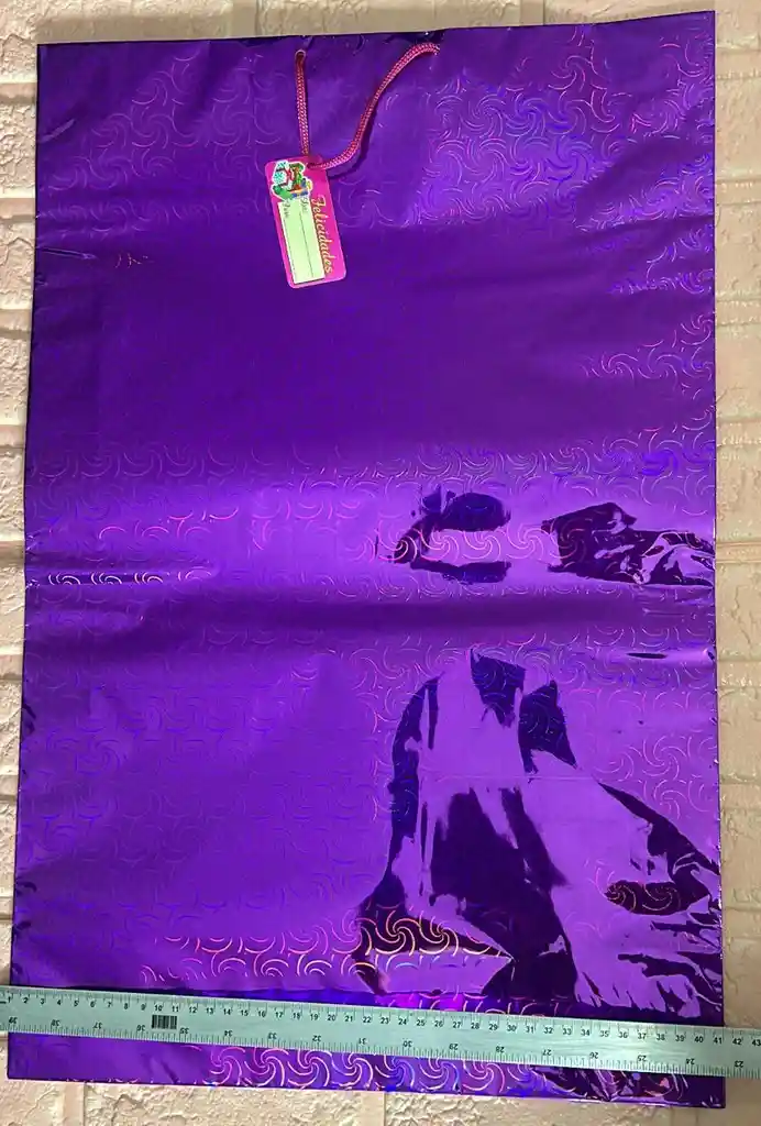 Bolsa Regalo Metalizada Holograma Talla Gigante (( 61*41*9 )) Colores De Dama