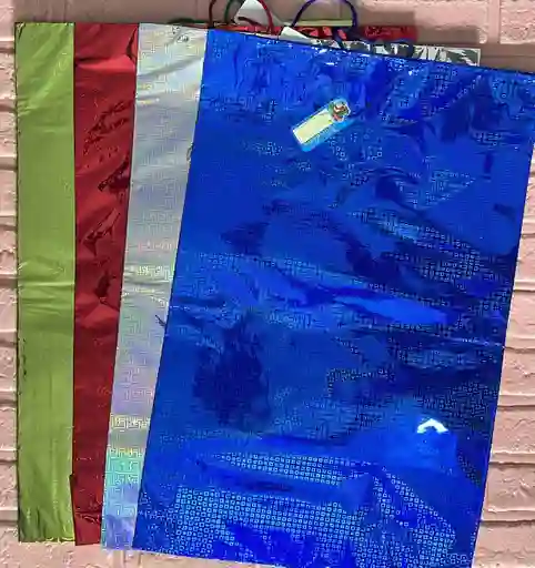 Bolsa Regalo Metalizada / Holograma Talla Gigante (( 61*41*9 )) Colores De Hombre