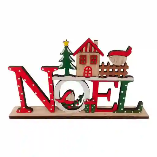 Adorno Mesa Santini Noel 2x15cm Madera