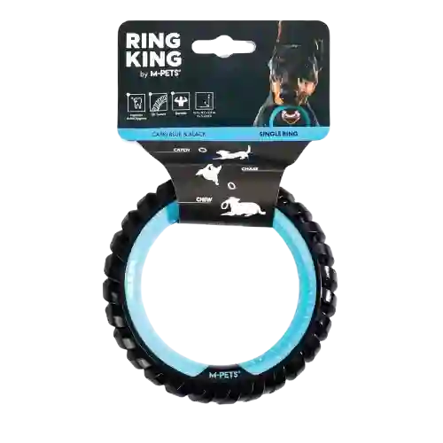 Juguete Ring King Azul Y Negro Para Perro