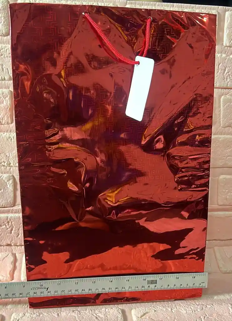 Bolsa Regalo Metalizada Holograma Talla L (( 26*41*7 )) Colores De Hombre