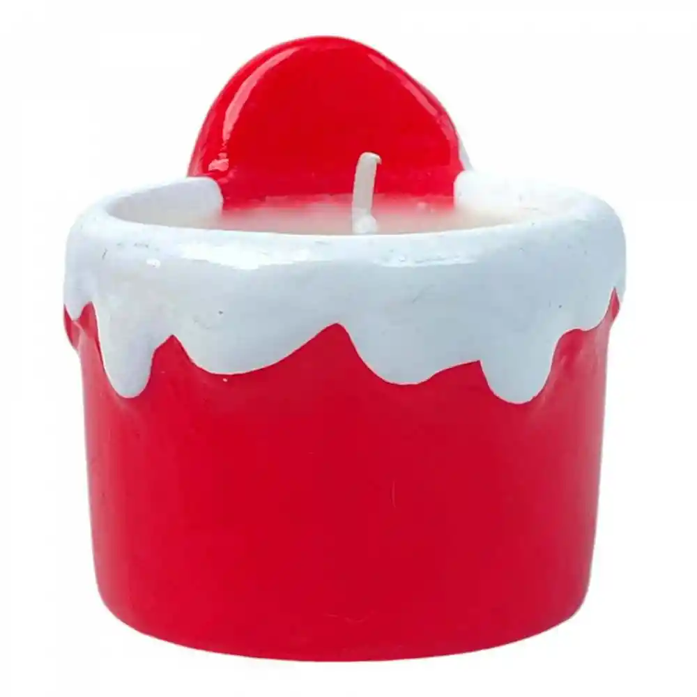 Adorno Santa Santini Con Luz 6x5cm Rojo Ceramica