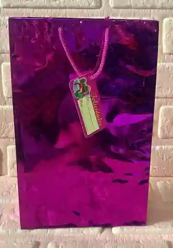 Bolsa Regalo Metalizada Holograma Talla Xm (( 27*17*6 )) Colores De Dama