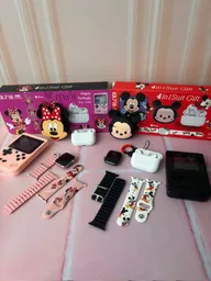 Combo Reloj + Mini Consola + Audífonos Inalámbricos Para Niños