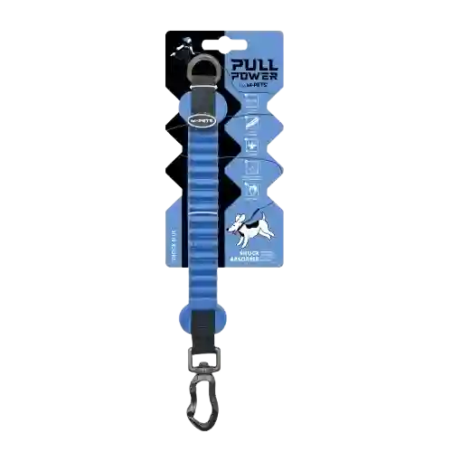 Correa Amortiguadora Pull Power Shock Azul Para Perro