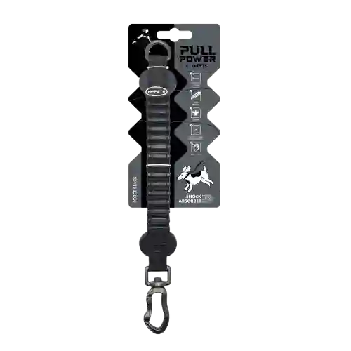 Correa Amortiguadora Pull Power Force Negro Para Perro