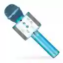 Micrófono Portátil Parlante Karaoke Bluetooth Parlantes Voz Azul