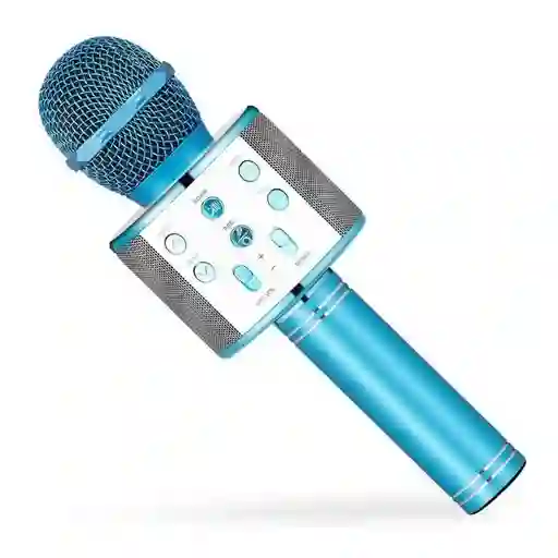 Micrófono Portátil Parlante Karaoke Bluetooth Parlantes Voz Azul