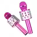 Micrófono Portátil Parlante Karaoke Bluetooth Parlantes Voz Fucsia