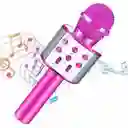 Micrófono Portátil Parlante Karaoke Bluetooth Parlantes Voz Fucsia