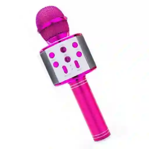 Micrófono Portátil Parlante Karaoke Bluetooth Parlantes Voz Fucsia
