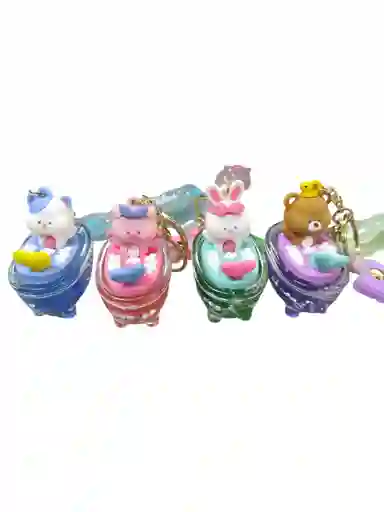 Llavero 3d Sirenita Tiernos Tina Baño Sorpresa Regalo X1