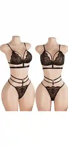 Lenceria Sexy Conjunto Ropa Interior Talla Unica Lila