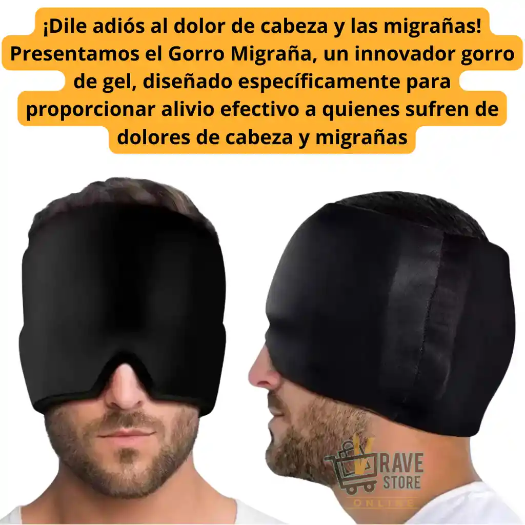 Gorro Migraña Gel Frio Y Calor Alivio Dolor De Cabeza