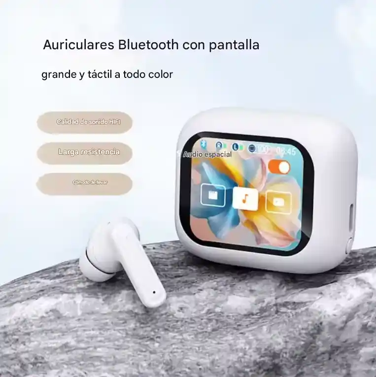 Audifonos Inalámbricos Bluetooth M6 Pantalla Tactil Con Anc Enc