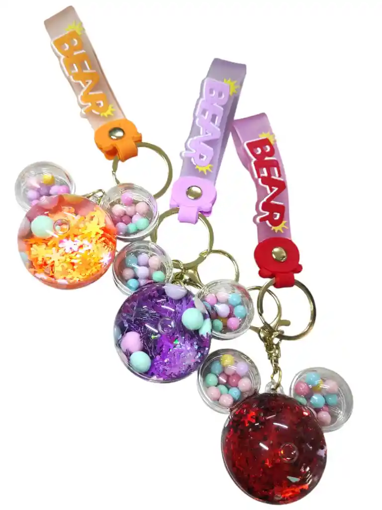 Llavero 3d Orejas Mickey Minnie Tierno Sorpresa Regalo X1