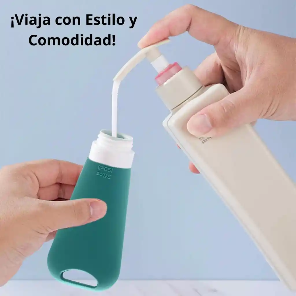 Kit Frascos Rellenables Viajeros Antifugas X4