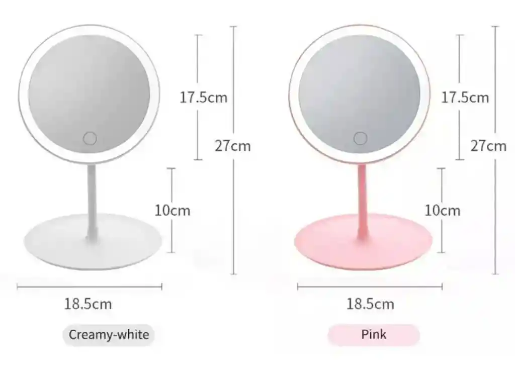 Espejo Led Touch Inalámbrico Glamour Portátil