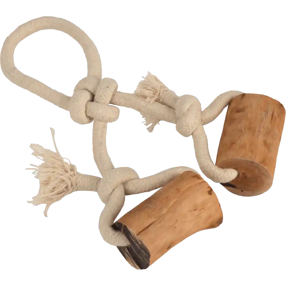Juguete Cuerda Con 2 Palos Natural World Para Perro
