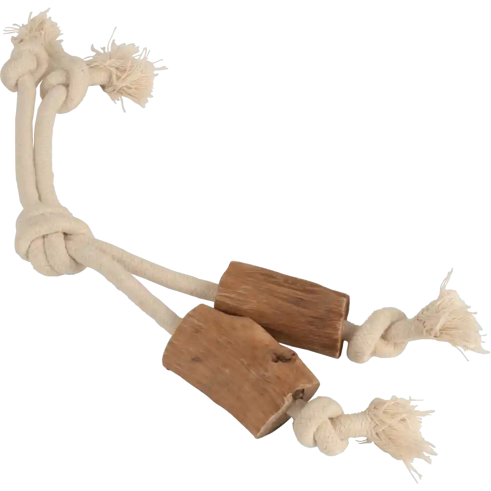 Juguete Hueso Doble De Cuerda Natural World Para Perro