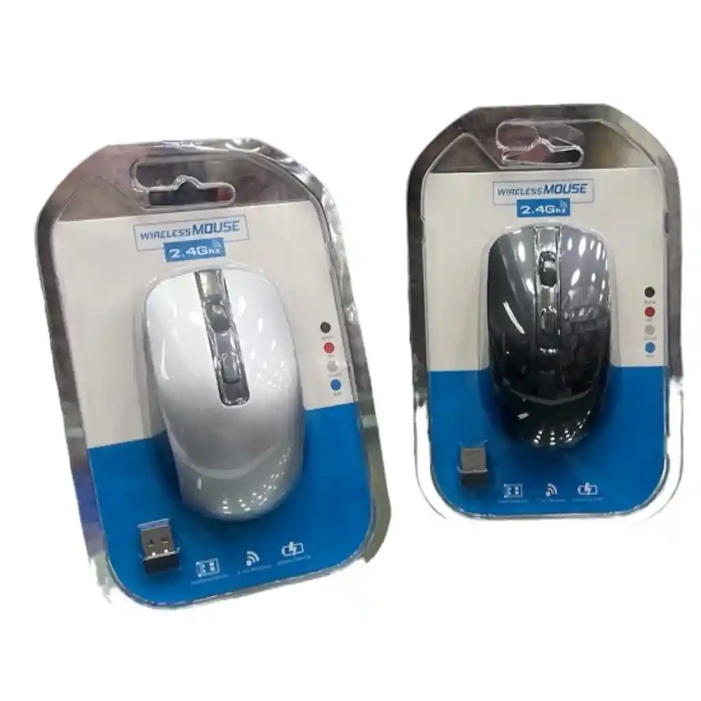 Mouse Blister Ref-6923 Inalambrico Negro Colores Varios