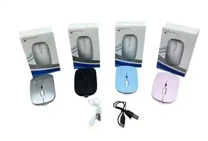 Mouse Recargable 2.4g Inalámbrico Bluetooth 1600 Dpi Colores Varios
