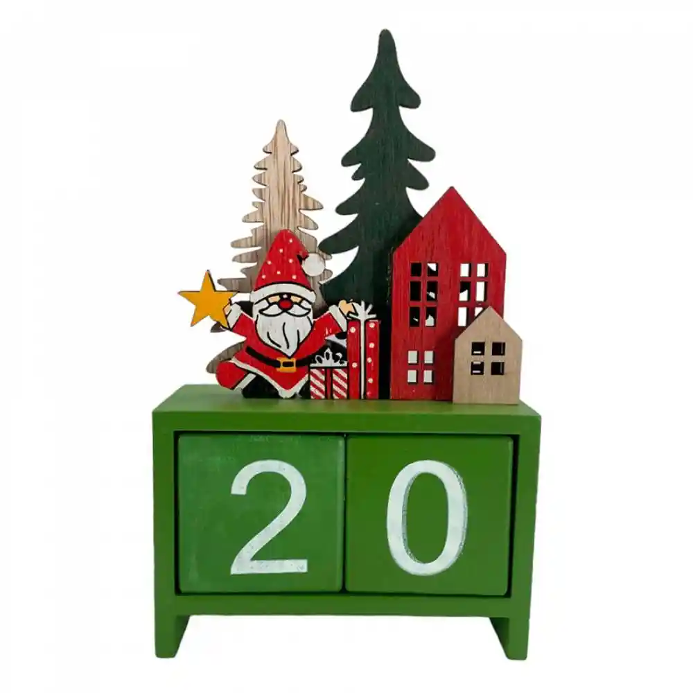 Calendario Santini Decorativo 4x15cm Madera