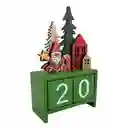 Calendario Santini Decorativo 4x15cm Madera