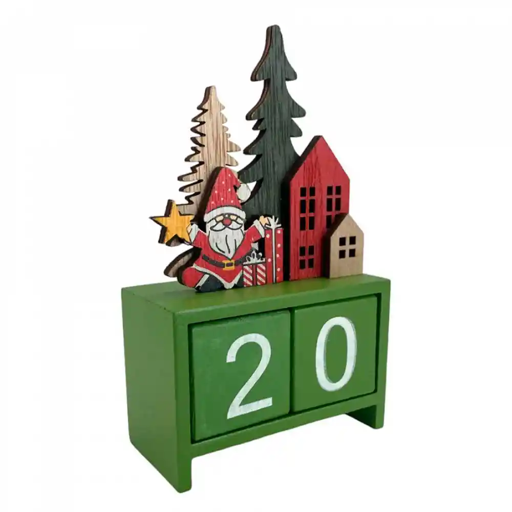 Calendario Santini Decorativo 4x15cm Madera