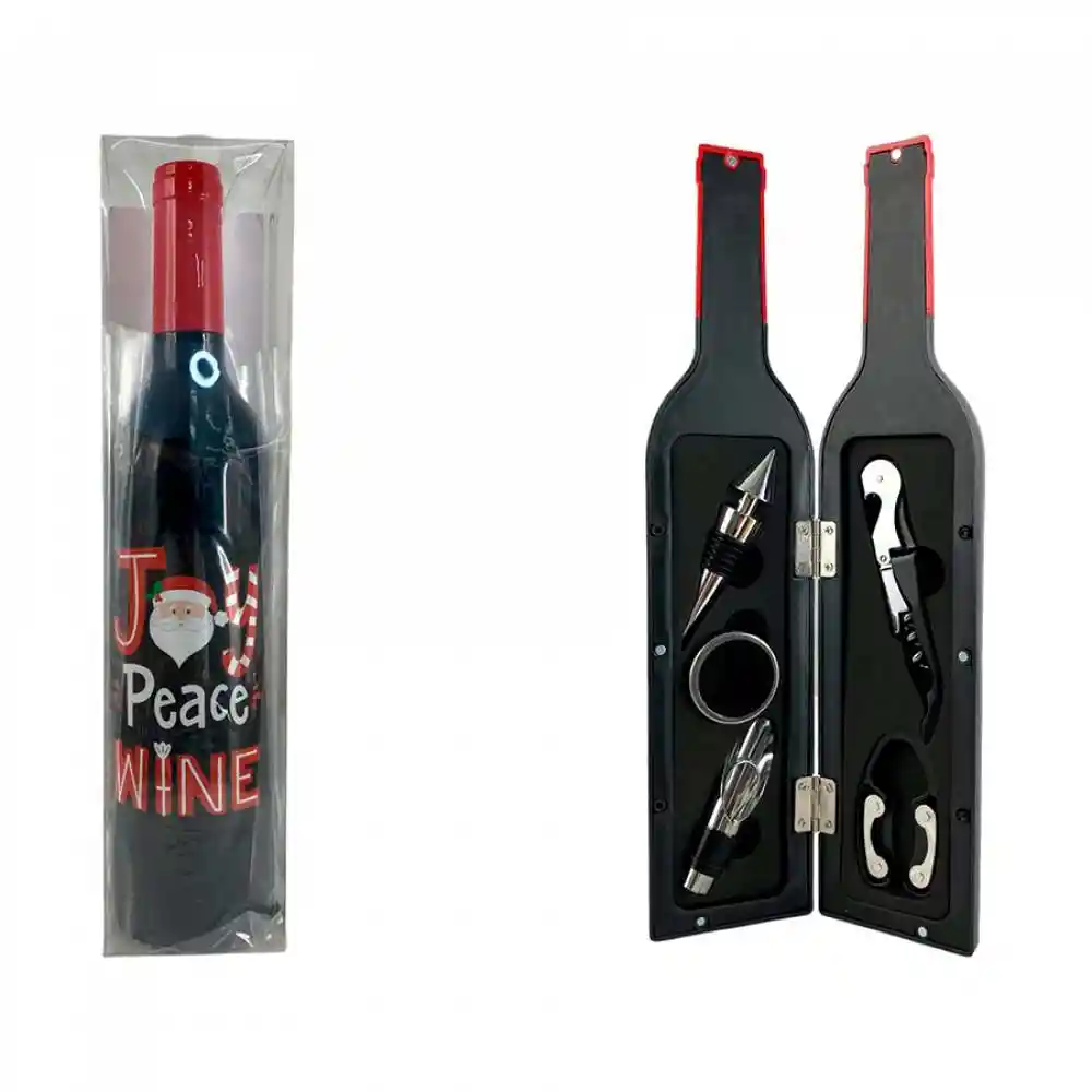 Kit Para Vino Santini 7x32cm 5 Pz Acero