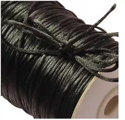 Cinta Cordon De Raton 0.009 In Satinada Color Negro X2 Metros