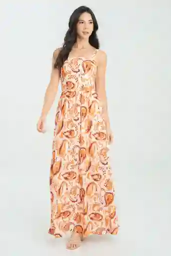 Vestido Macanas Color Beige Claro Talla S
